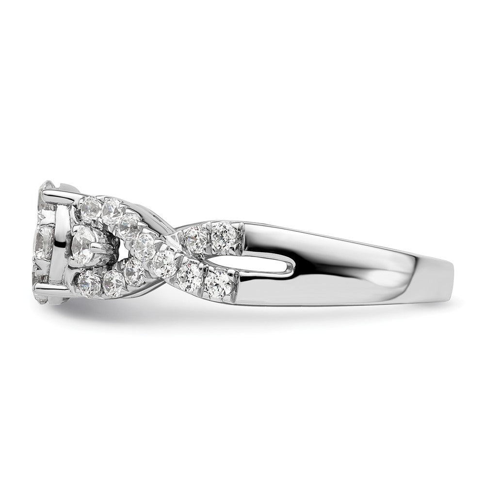 14K White Gold Lab Grown Diamond VS/SI+ G+ Cluster Ring