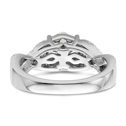14K White Gold Lab Grown Diamond VS/SI+ G+ Cluster Ring