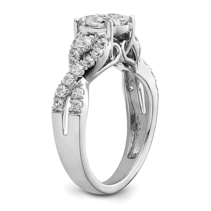 14K White Gold Lab Grown Diamond VS/SI+ G+ Cluster Ring