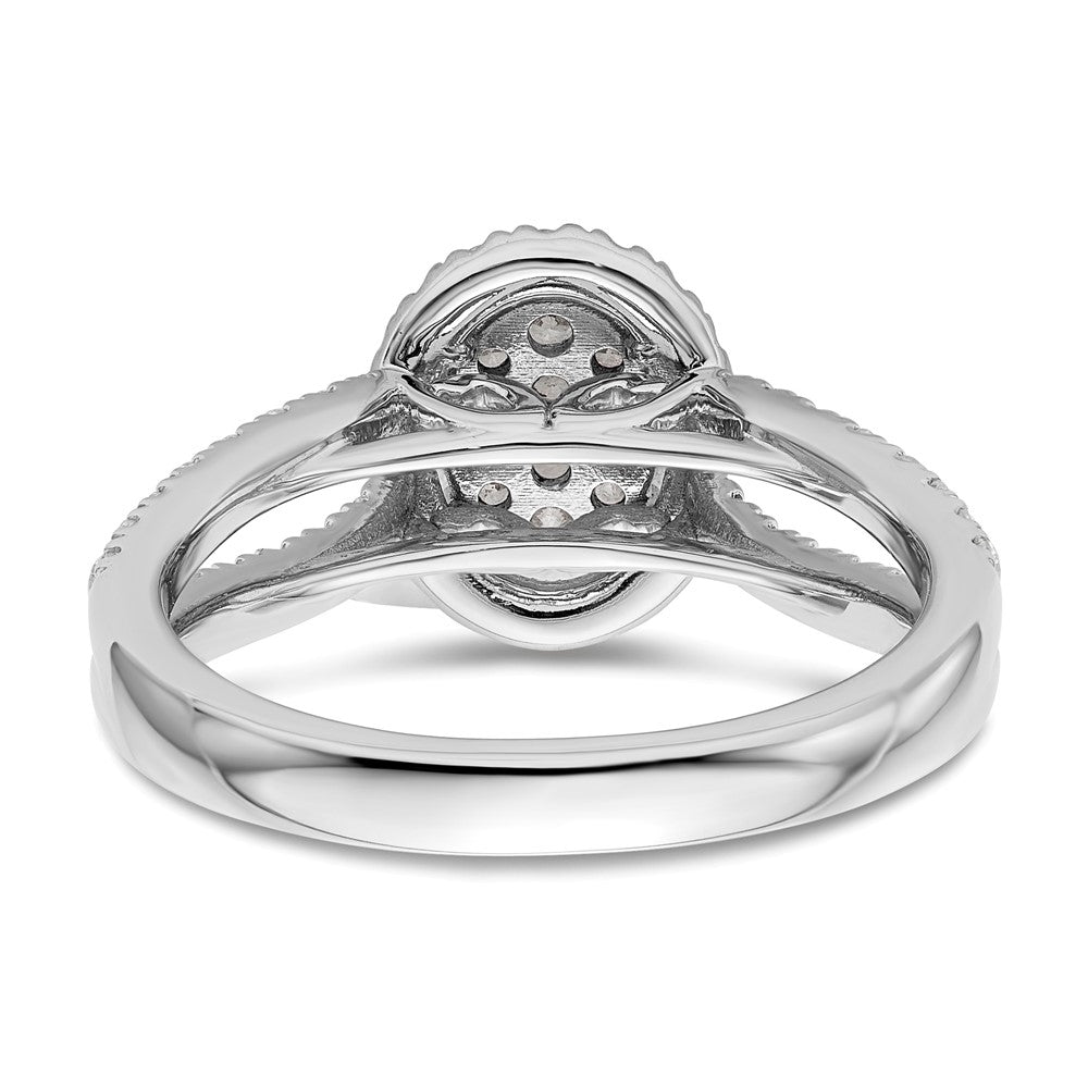 14K White Gold Lab Grown Diamond VS/SI+ G+ Cluster Ring