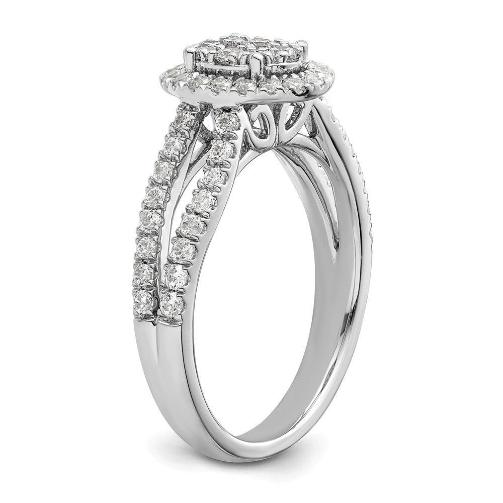 14K White Gold Lab Grown Diamond VS/SI+ G+ Cluster Ring
