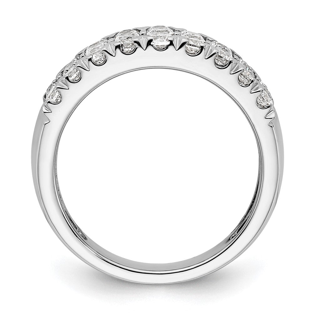 14K White Gold Pave 1.5 Carat Complete Diamond Ring