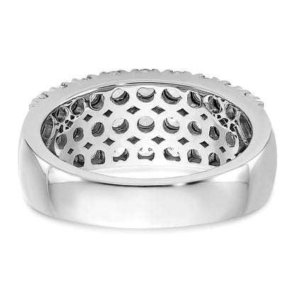 14K White Gold Pave 1.5 Carat Complete Diamond Ring