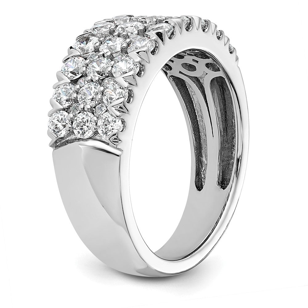 14K White Gold Pave 1.5 Carat Complete Diamond Ring