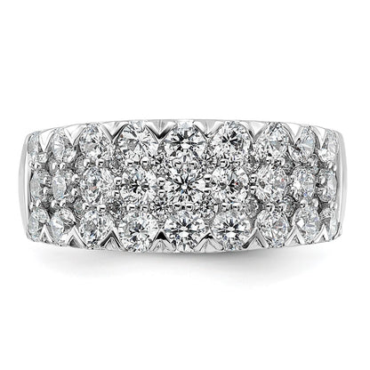 14K White Gold Pave 2 carat Complete Diamond Ring