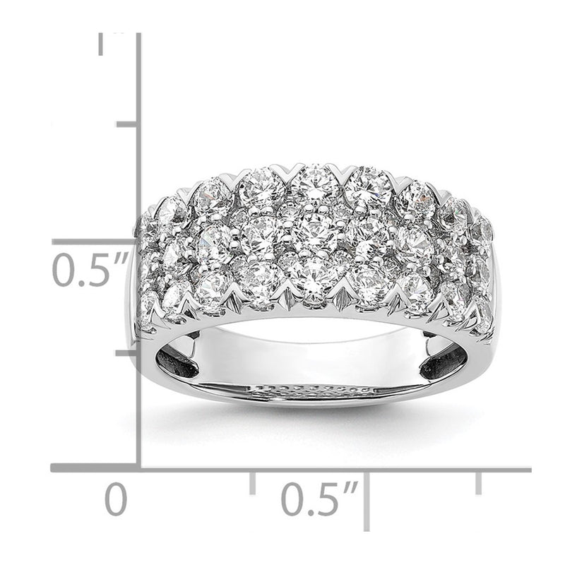 14K White Gold Pave 2 carat Complete Diamond Ring
