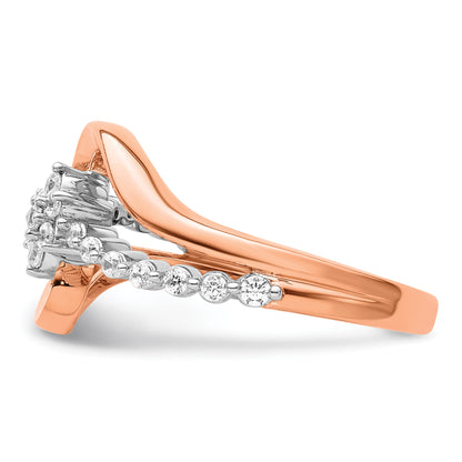 14k Two-Tone Rose and White Gold 1/3 Ct. Lab Grown Diamond VS/SI+ G+ Fashion Ring