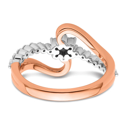 14k Two-Tone Rose and White Gold 1/3 Ct. Lab Grown Diamond VS/SI+ G+ Fashion Ring