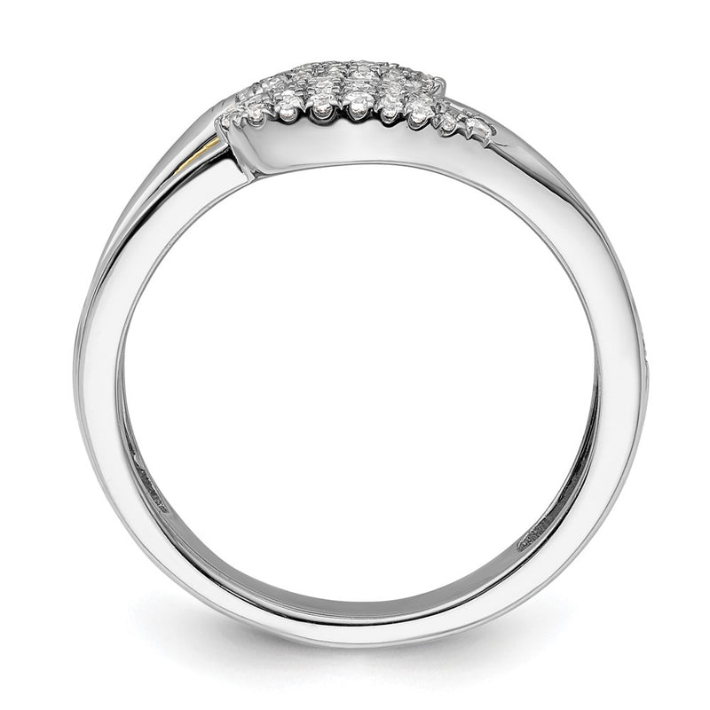 14k White Gold Two-Tone 3/8 Ct. Lab Grown Diamond VS/SI+ G+ Fashion Ring