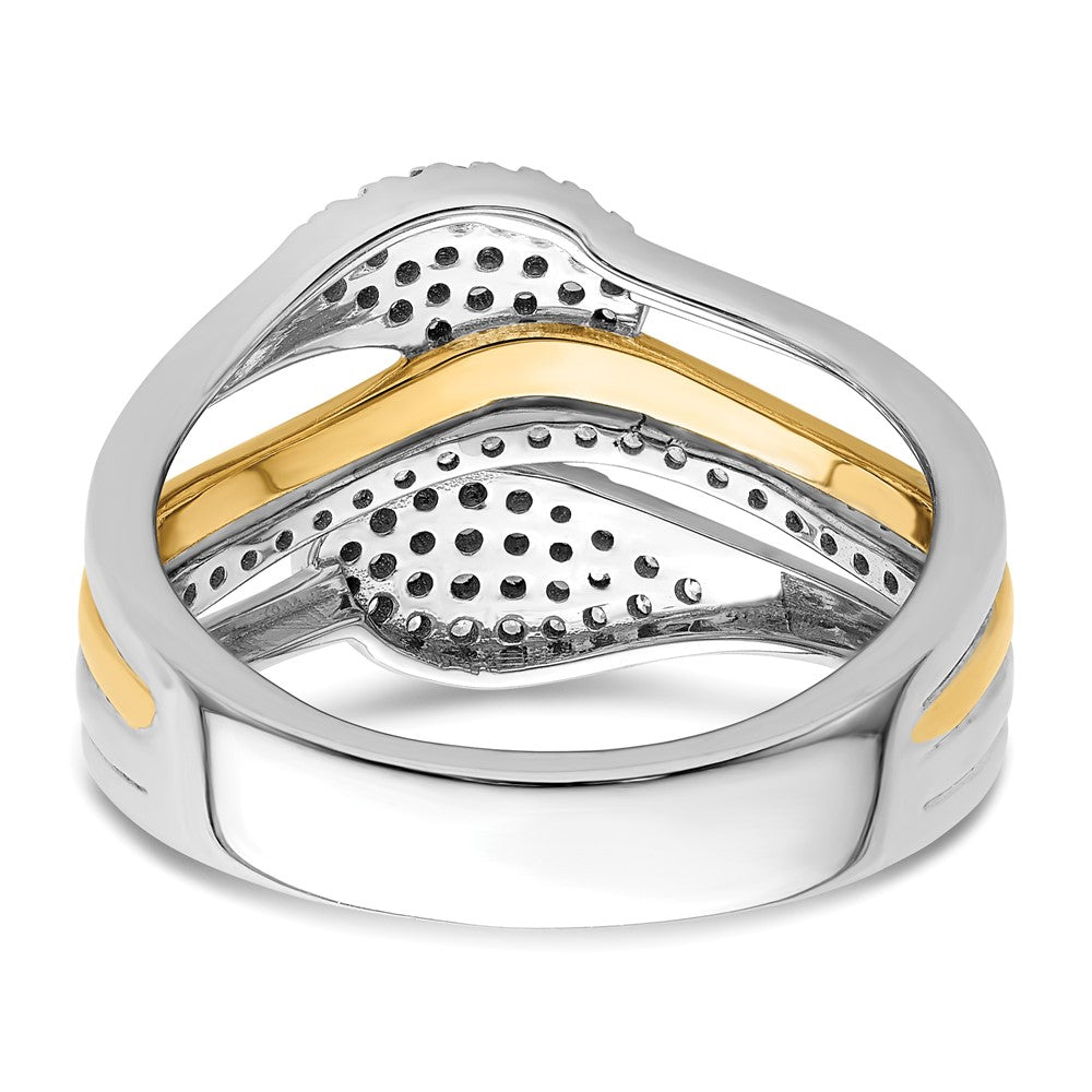 14k White Gold Two-Tone 3/8 Ct. Lab Grown Diamond VS/SI+ G+ Fashion Ring