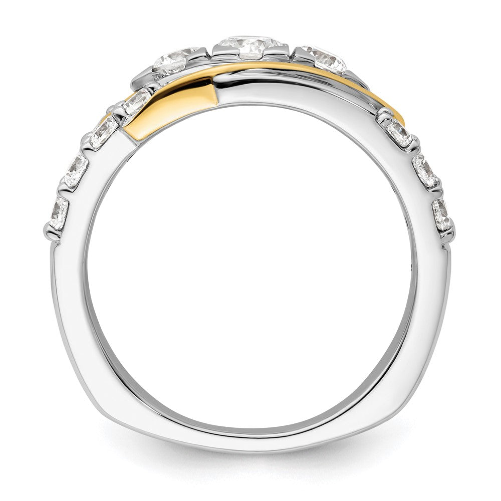 14k Two-Tone 1 1/6 Ct. Lab Grown Diamond VS/SI+ G+ Complete Fashion Ring