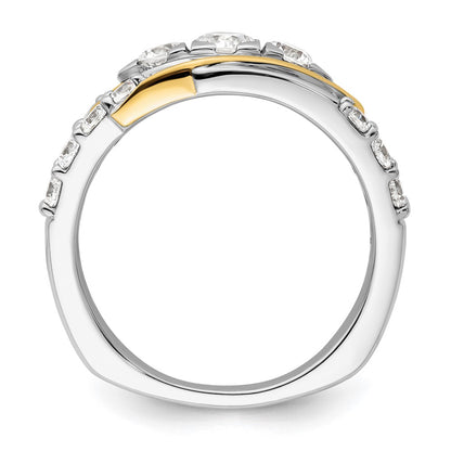 14k Two-Tone 1 1/6 Ct. Lab Grown Diamond VS/SI+ G+ Complete Fashion Ring