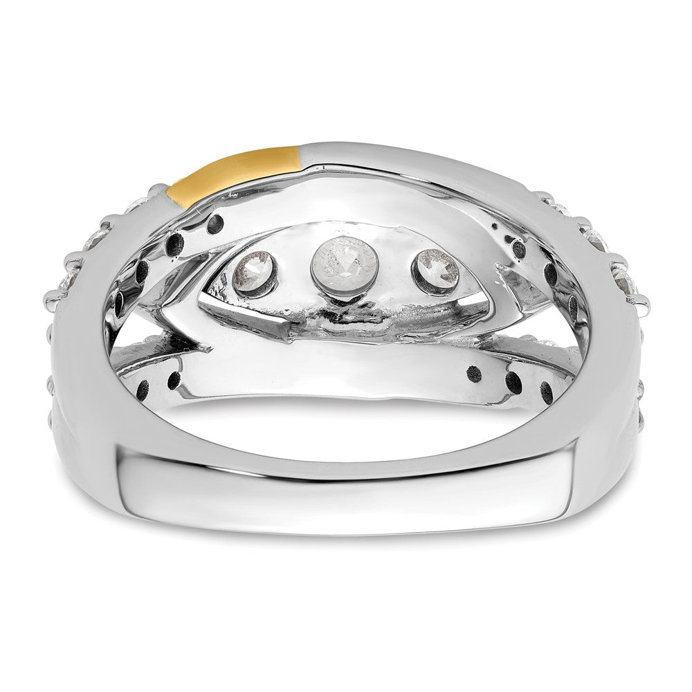 14k Two-Tone 1 1/6 Ct. Lab Grown Diamond VS/SI+ G+ Complete Fashion Ring