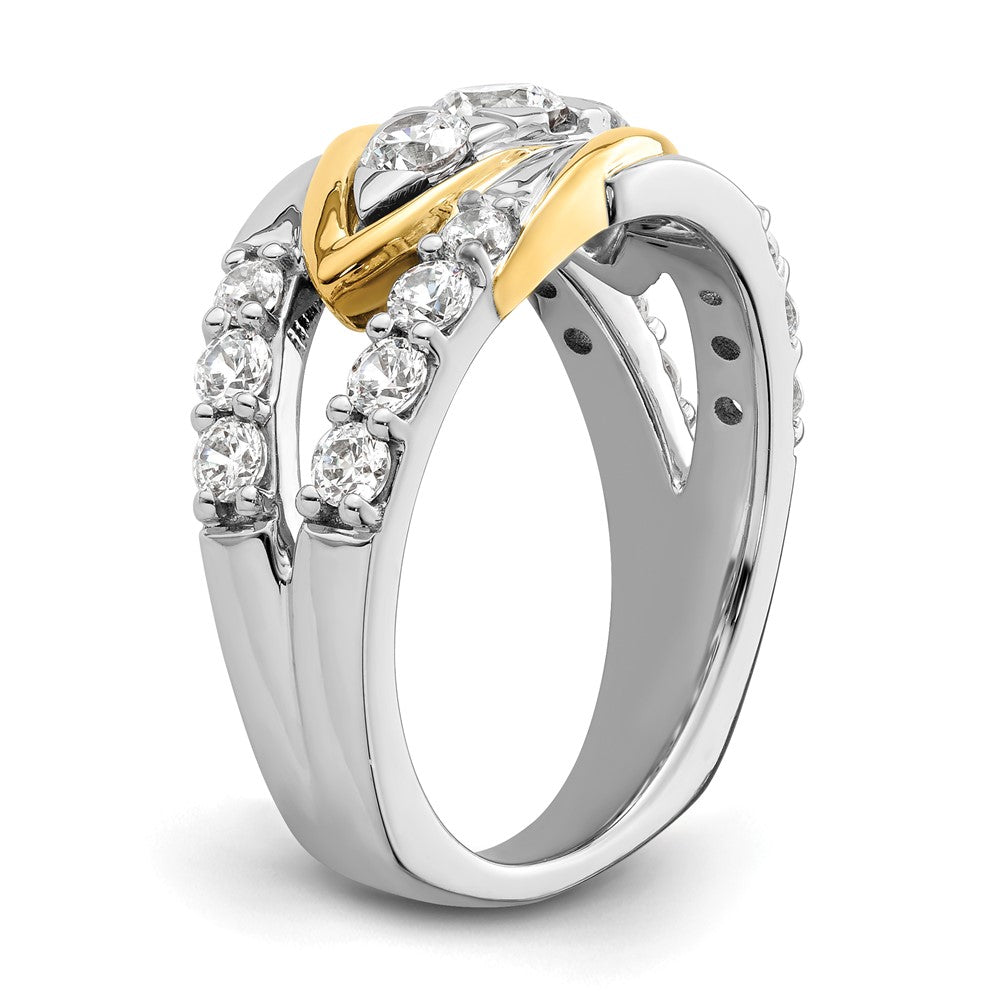 14k Two-Tone 1 1/6 Ct. Lab Grown Diamond VS/SI+ G+ Complete Fashion Ring