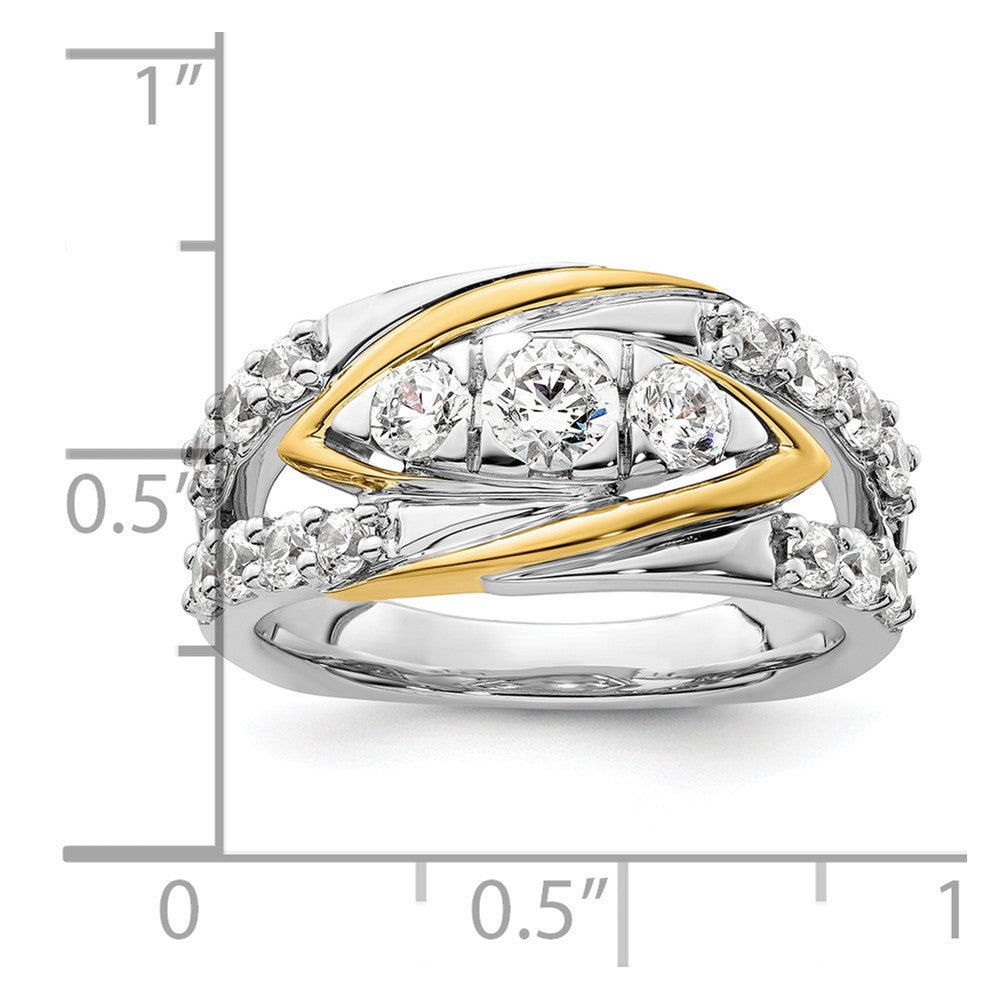 14k Two-Tone 1 1/6 Ct. Lab Grown Diamond VS/SI+ G+ Complete Fashion Ring