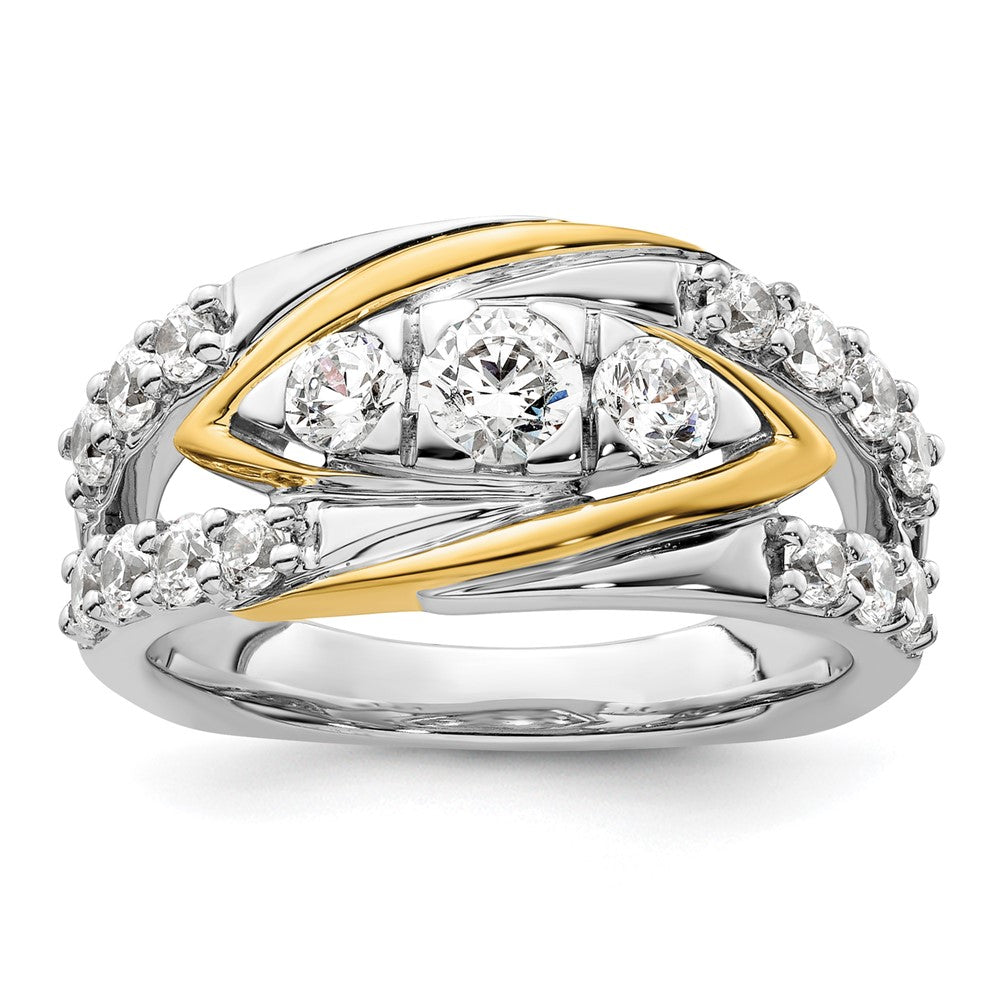14k Two-Tone 1 1/6 Ct. Lab Grown Diamond VS/SI+ G+ Complete Fashion Ring
