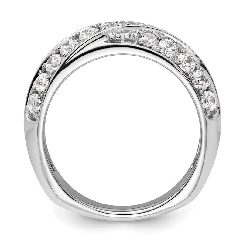 14k White Gold 1 Ct. Lab Grown Diamond VS/SI+ G+ Band Ring