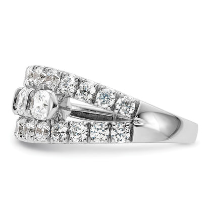 14k White Gold 1 3/8 Ct. Lab Grown Diamond VS/SI+ G+ Fashion Ring