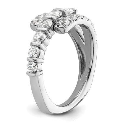 14k White Gold 1 3/8 Ct. Lab Grown Diamond VS/SI+ G+ Fashion Ring