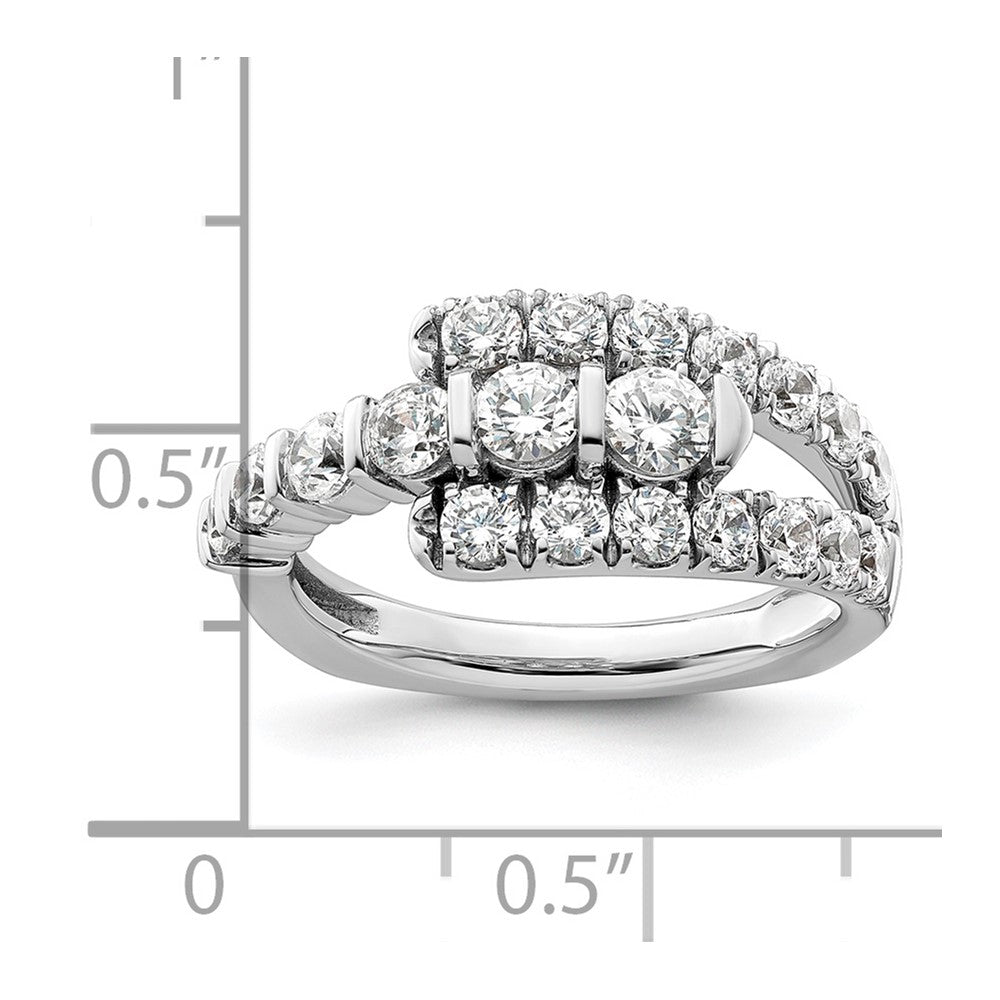 14k White Gold 1 3/8 Ct. Lab Grown Diamond VS/SI+ G+ Fashion Ring