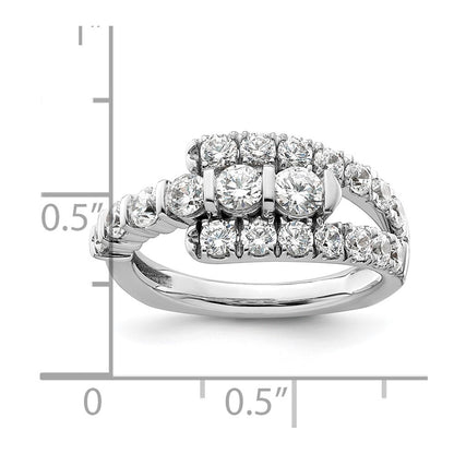 14k White Gold 1 3/8 Ct. Lab Grown Diamond VS/SI+ G+ Fashion Ring