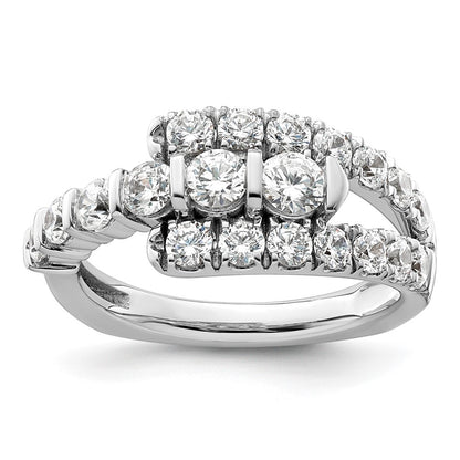 14k White Gold 1 3/8 Ct. Lab Grown Diamond VS/SI+ G+ Fashion Ring