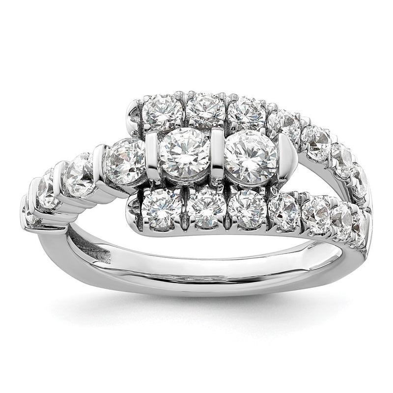 14k White Gold 1 3/8 Ct. Lab Grown Diamond VS/SI+ G+ Fashion Ring