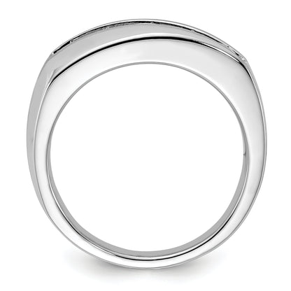 10k White Gold 1 Ct. Lab Grown Diamond VS/SI+ G+ Five Stone Men's Ring