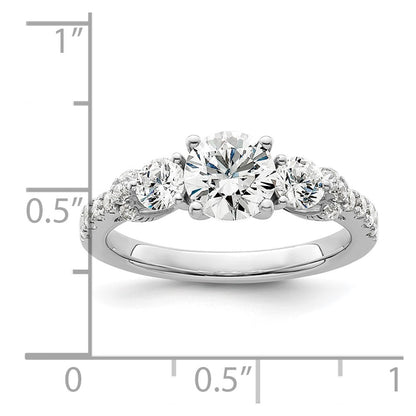 14k White Gold 3/4 Ct. Lab Grown Diamond VS/SI+ G+ 1 Ct. Center Engagement Ring