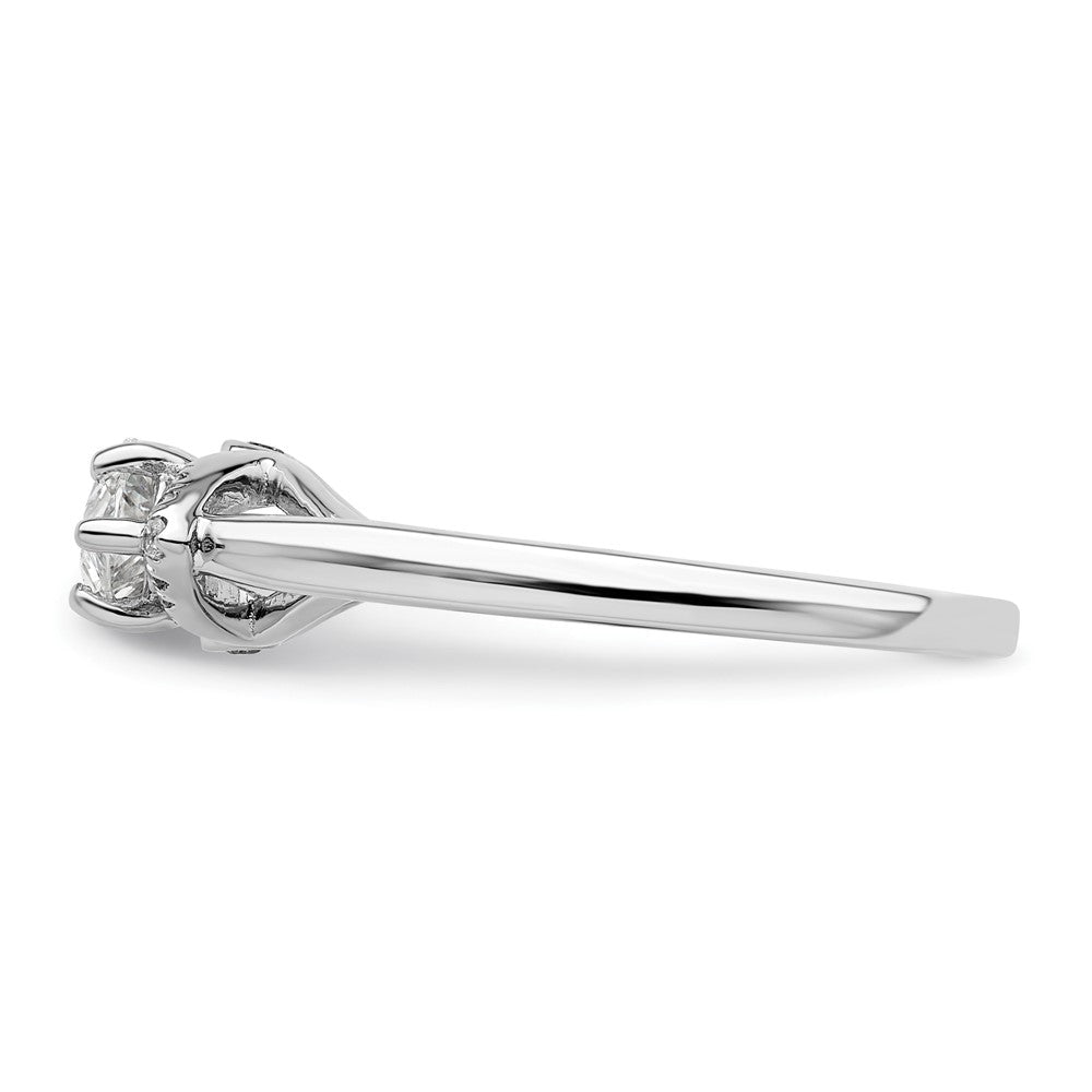 14k White Gold 1/20 Ct. Lab Grown Diamond VS/SI+ G+ 1 Ct. Center East-West Marquise Semi Mount Engagement Ring