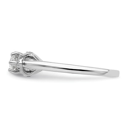14k White Gold 1/20 Ct. Lab Grown Diamond VS/SI+ G+ 1 Ct. Center East-West Marquise Semi Mount Engagement Ring