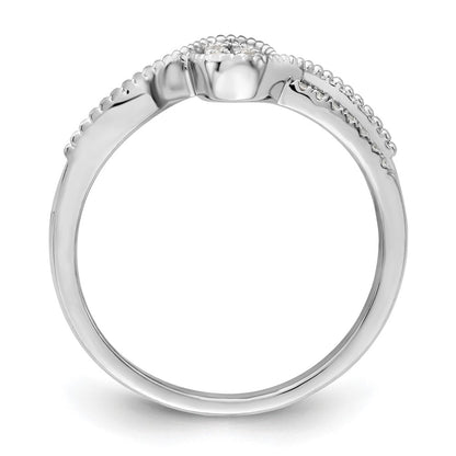 14K White Gold First Promise Lab Grown VS/SI+ G+ Diamond Small Cluster Promise