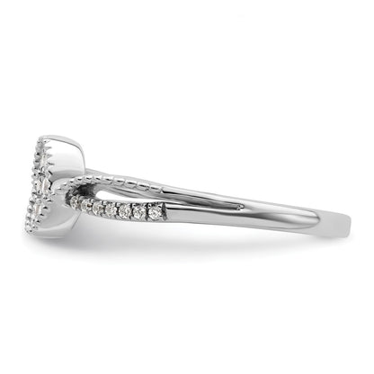 14K White Gold First Promise Lab Grown VS/SI+ G+ Diamond Small Cluster Promise