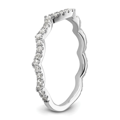 14k White Gold 1/3 Ct. Lab Grown Diamond VS/SI+ G+ Wedding Band Ring