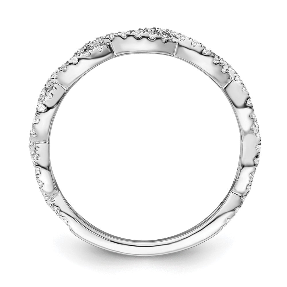 14k White Gold 3/8 Ct. Lab Grown Diamond VS/SI+ G+ Complete Wedding Band