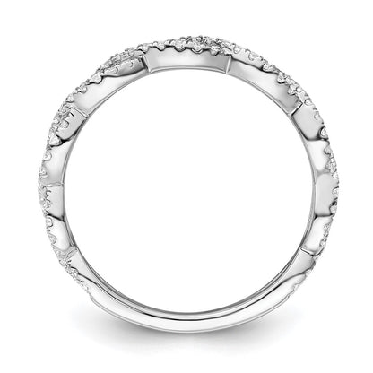 14k White Gold 3/8 Ct. Lab Grown Diamond VS/SI+ G+ Complete Wedding Band