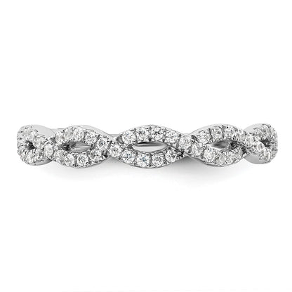 14k White Gold 3/8 Ct. Lab Grown Diamond VS/SI+ G+ Complete Wedding Band