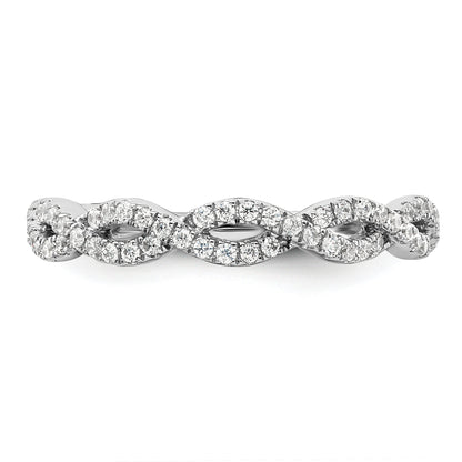 14k White Gold 3/8 Ct. Lab Grown Diamond VS/SI+ G+ Wedding Band Ring