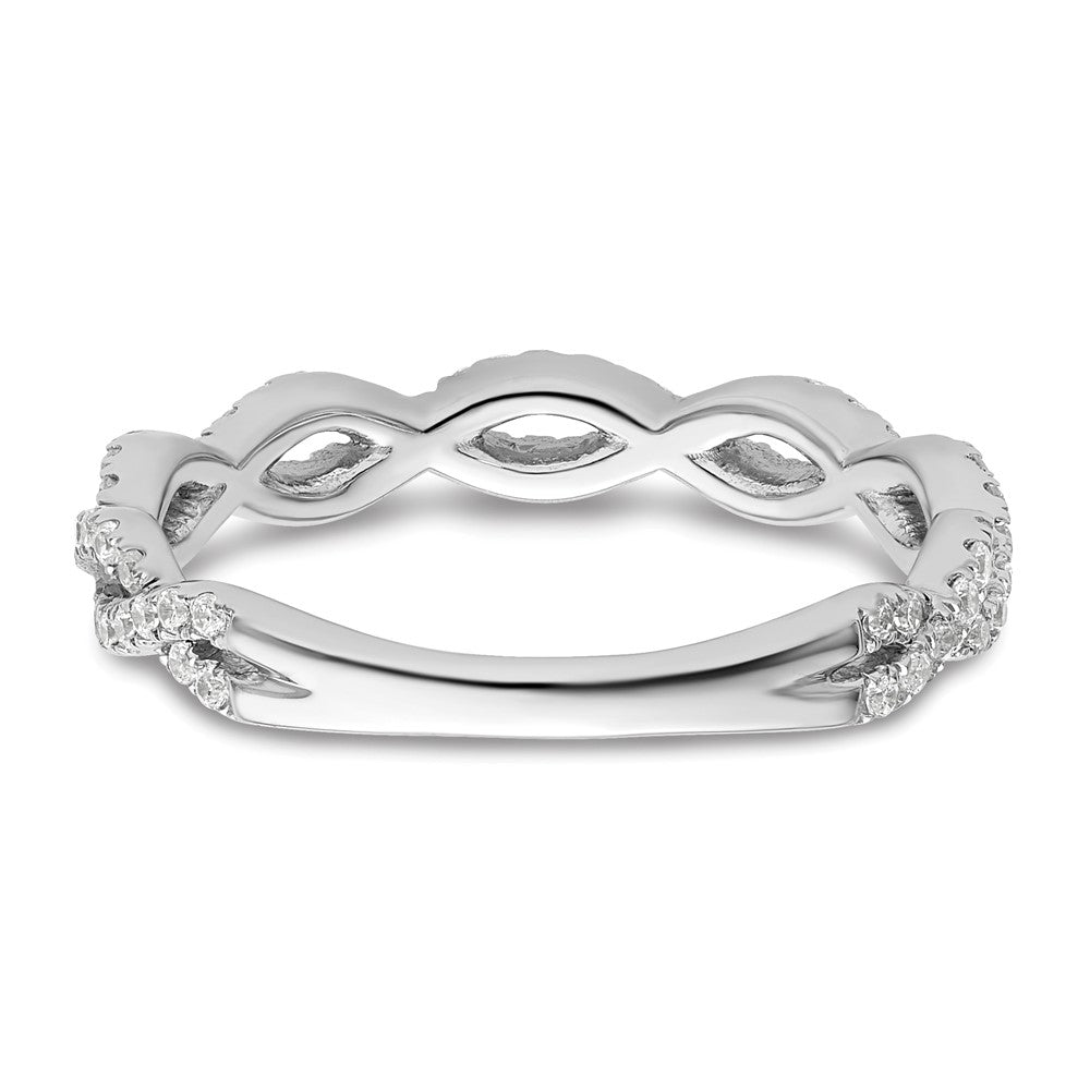 14k White Gold 3/8 Ct. Lab Grown Diamond VS/SI+ G+ Complete Wedding Band
