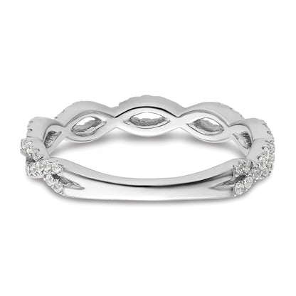 14k White Gold 3/8 Ct. Lab Grown Diamond VS/SI+ G+ Wedding Band Ring