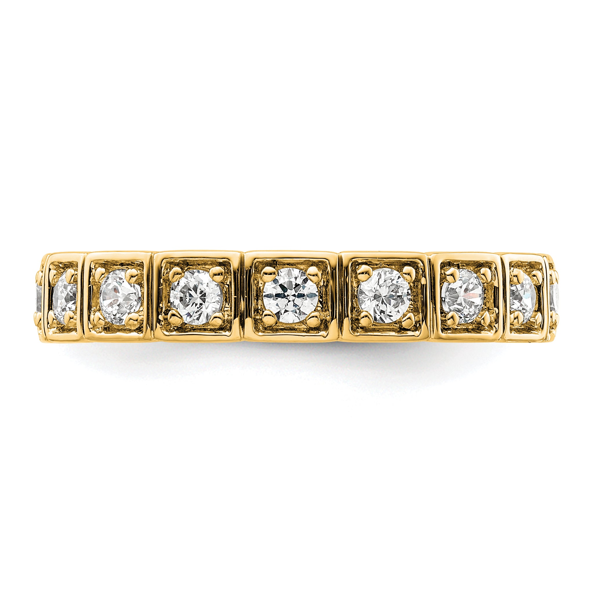 14k Yellow Gold 1/2 Ct. Lab Grown Diamond VS/SI+ G+ Fashion Band Ring