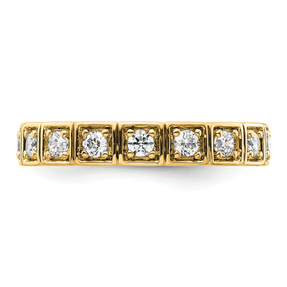 14k Yellow Gold 1/2 Ct. Lab Grown Diamond VS/SI+ G+ Fashion Band Ring