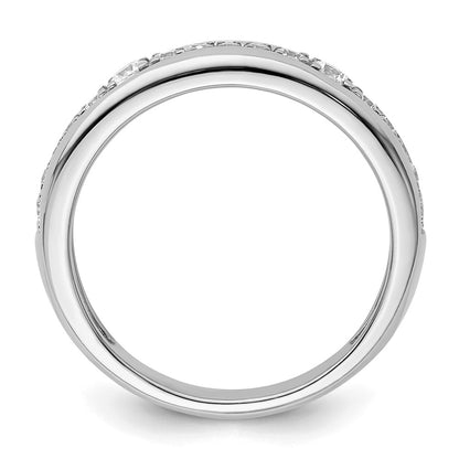 14k White Gold 3/8 Ct. Lab Grown Diamond VS/SI+ G+ Complete Fashion Band