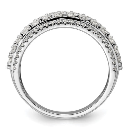 14k White Gold 1 1/2 Ct. Lab Grown Diamond VS/SI+ G+ Fashion Band Ring