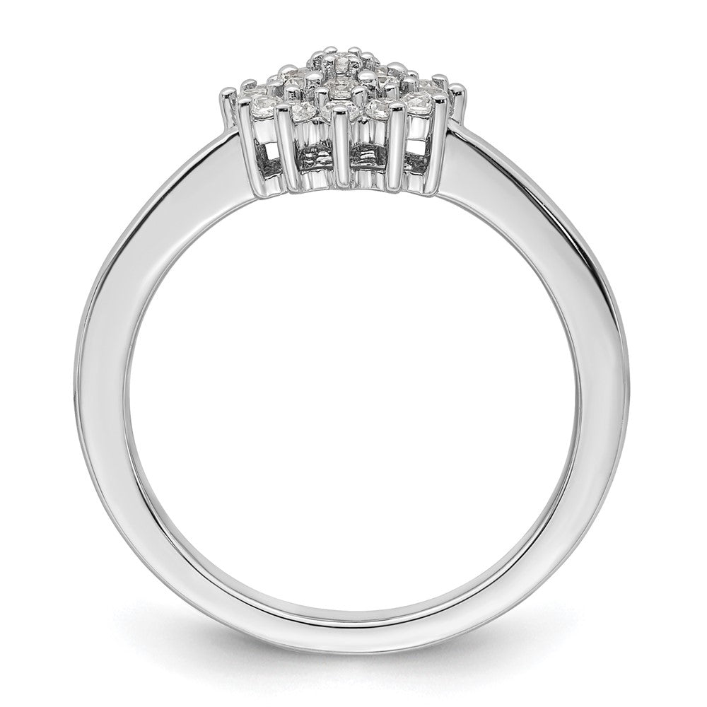 14k White Gold 1/4 Ct. Lab Grown Diamond VS/SI+ G+ Cluster Ring