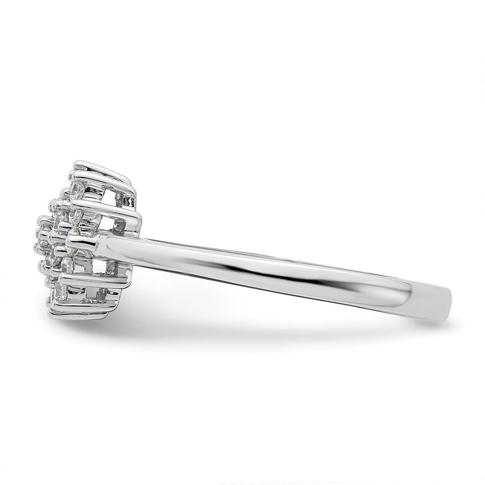 14k White Gold 1/4 Ct. Lab Grown Diamond VS/SI+ G+ Cluster Ring