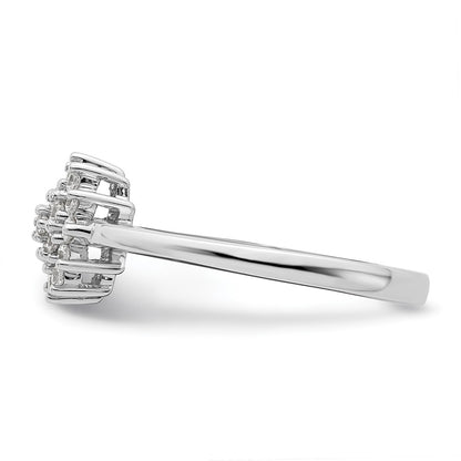 14k White Gold 1/4 Ct. Lab Grown Diamond VS/SI+ G+ Cluster Ring