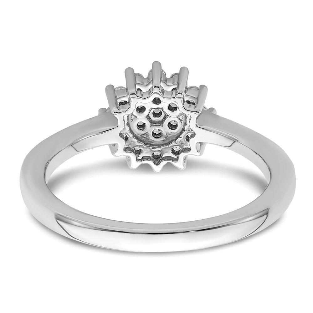 14k White Gold 1/4 Ct. Lab Grown Diamond VS/SI+ G+ Cluster Ring