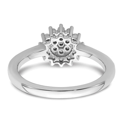 14k White Gold 1/4 Ct. Lab Grown Diamond VS/SI+ G+ Cluster Ring