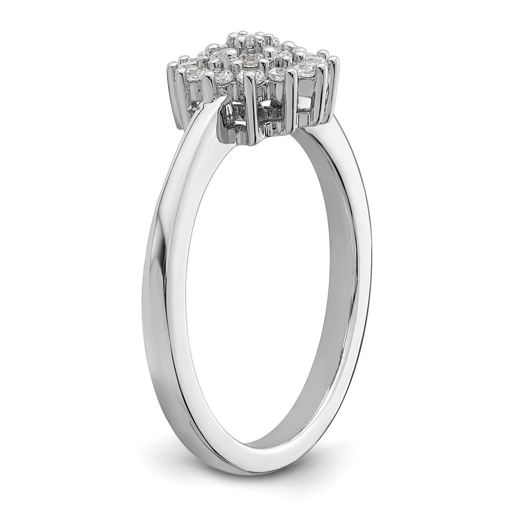 14k White Gold 1/4 Ct. Lab Grown Diamond VS/SI+ G+ Cluster Ring